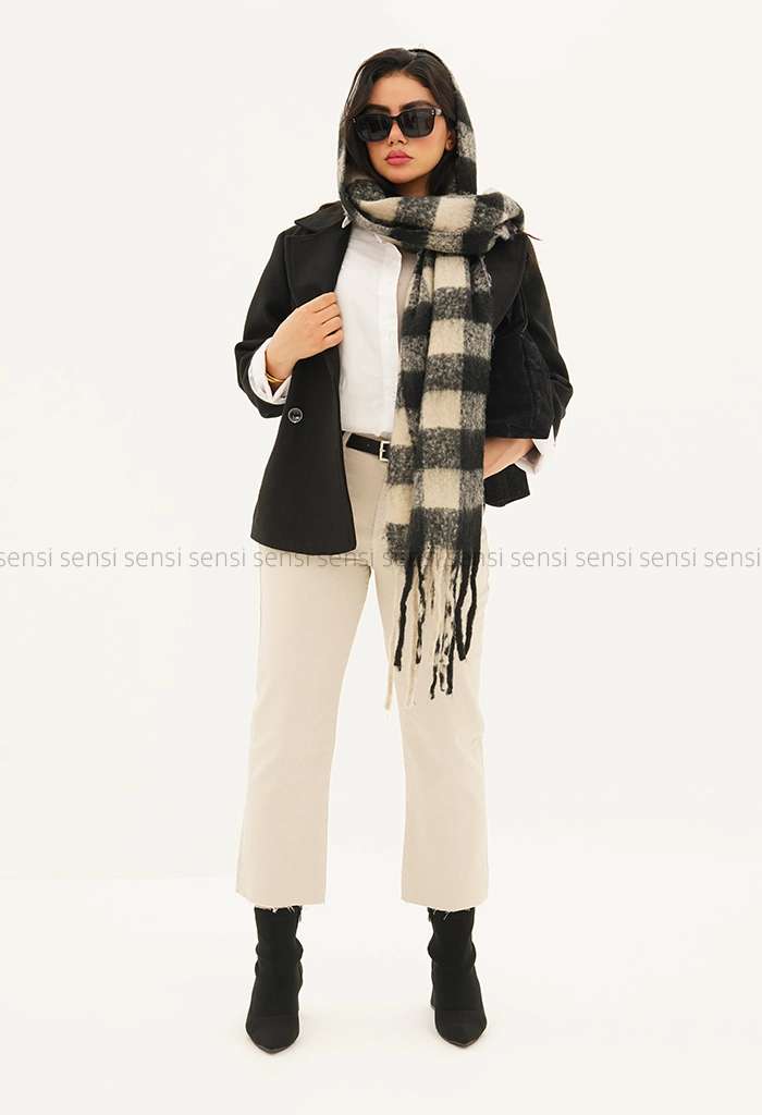 شلوار واید استریت کتان کد1005228